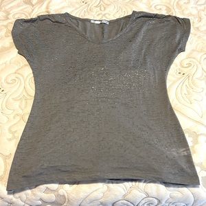 Maurice’s T-Shirt. Ruched back and sleeves. Burn-out T with shiny sparkle splash